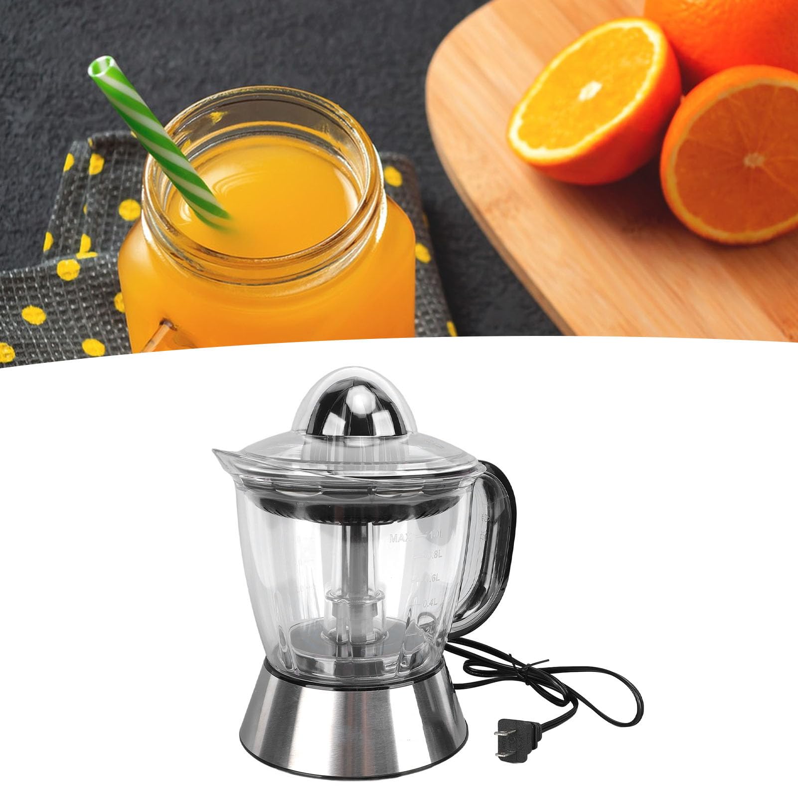 Electric Citrus Juice Squeezer, 25W 1L Dual Direction Citrus Orange Juice Extractor for Lemon Grapefruit, Powerful Start, Large Capacity Design, Premium Materials,