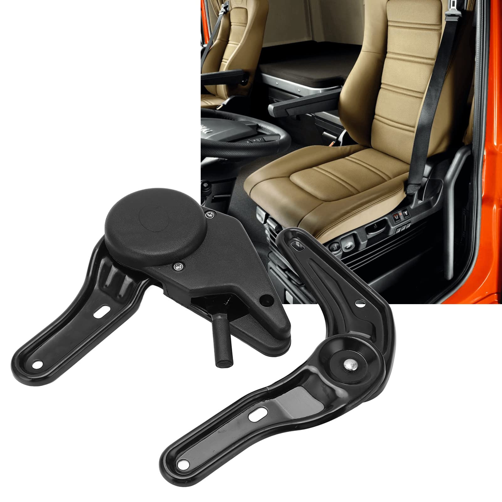 Cerniera Posteriore Automatica del Sedile, Cerniera Reclinabile Regolabile 30-180° in Acciaio Nero per Sedili Auto Camper e Roulotte, Parte Biparte con Piastra Dentata per Comfort