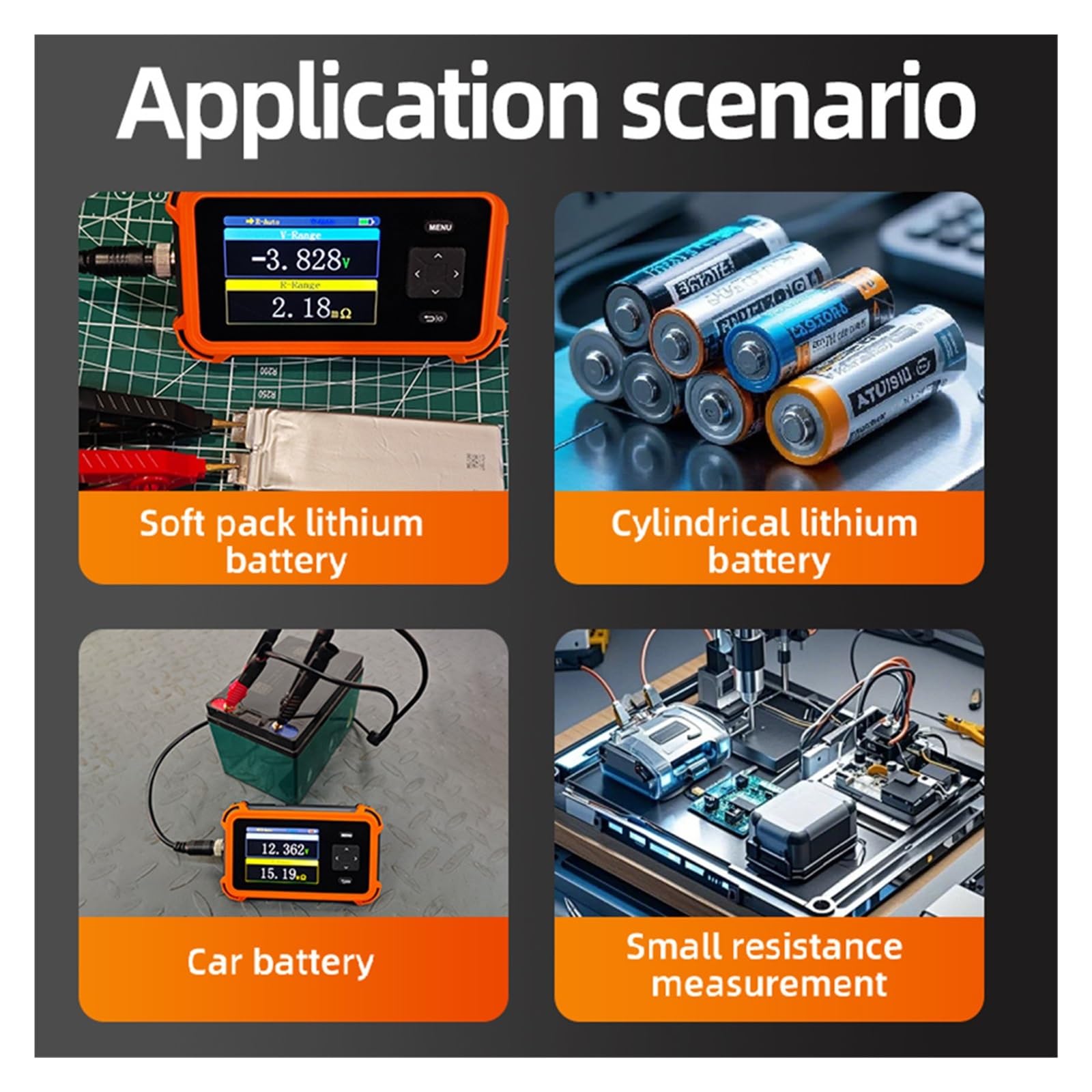 Tester di Resistenza Interna a Tensione a Batteria PBRM-1 Tester di Alta precisione for batterie al Litio e Piombo for Auto