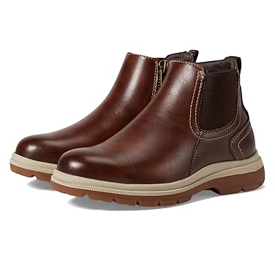 Florsheim Kids Lookout Jr. Plain Toe Gore Boot (Toddler/Little Kid/Big Kid) Boys Shoes Chestnut