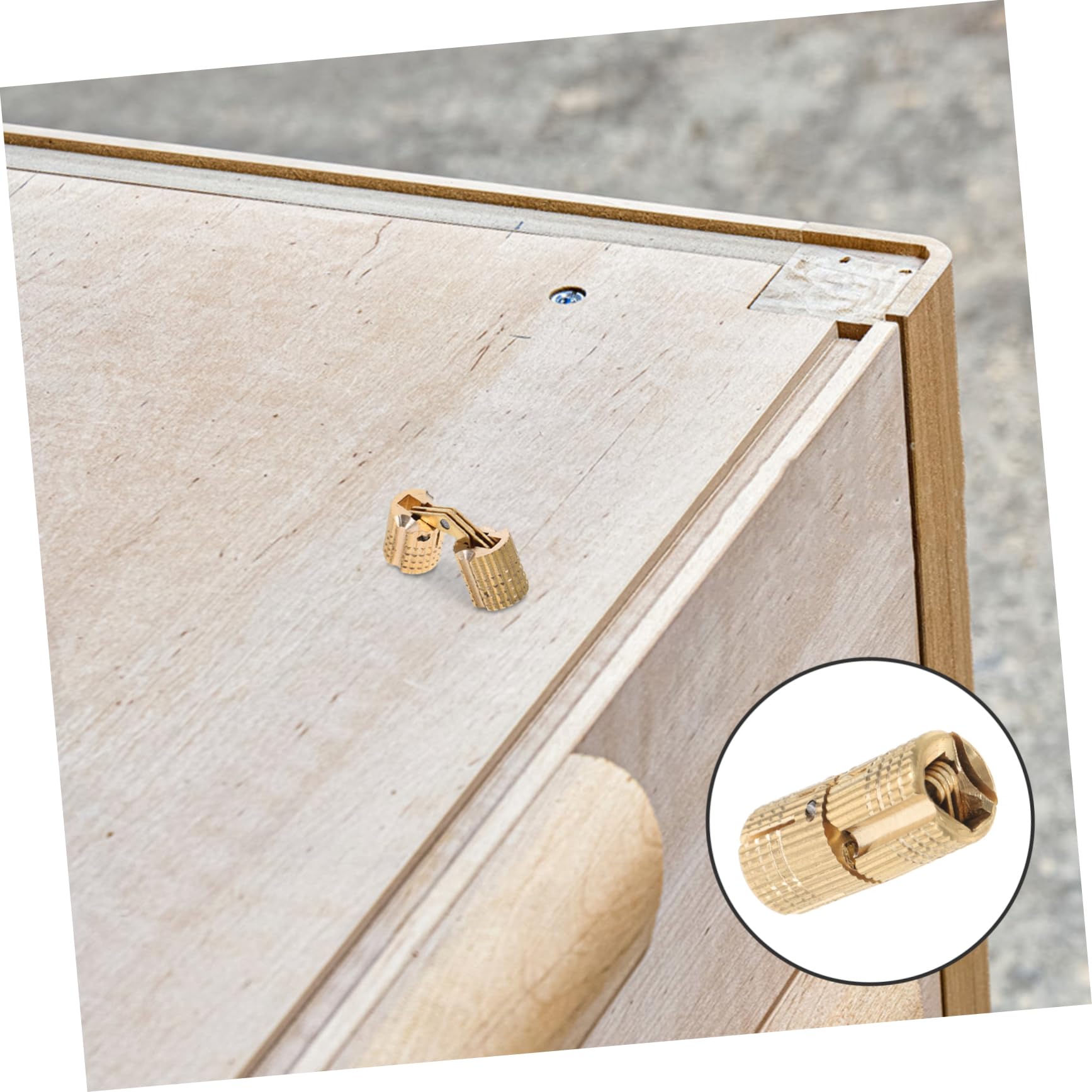 Cerniera Nascosta a Barilotto in Ottone 10mm per Porte in Legno e Alluminio, Pieghevole Salvaspazio Installazione Intuitiva, Cerniere Nascoste per Cancelli e Porte da Garage, Uso