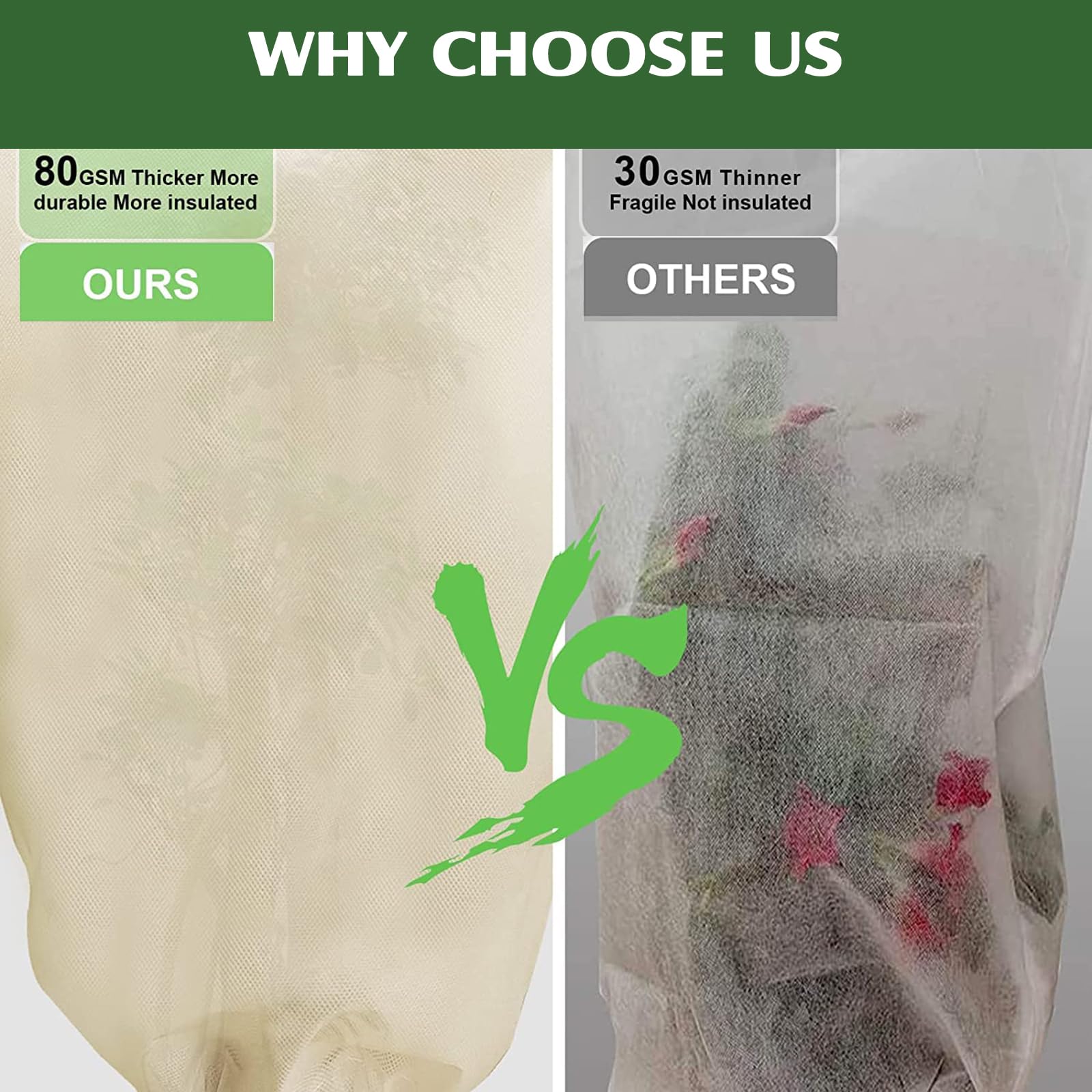 Protection Hivernale Pour Plantes, 180 X 120 Cm, Taille Ajustable, Avec