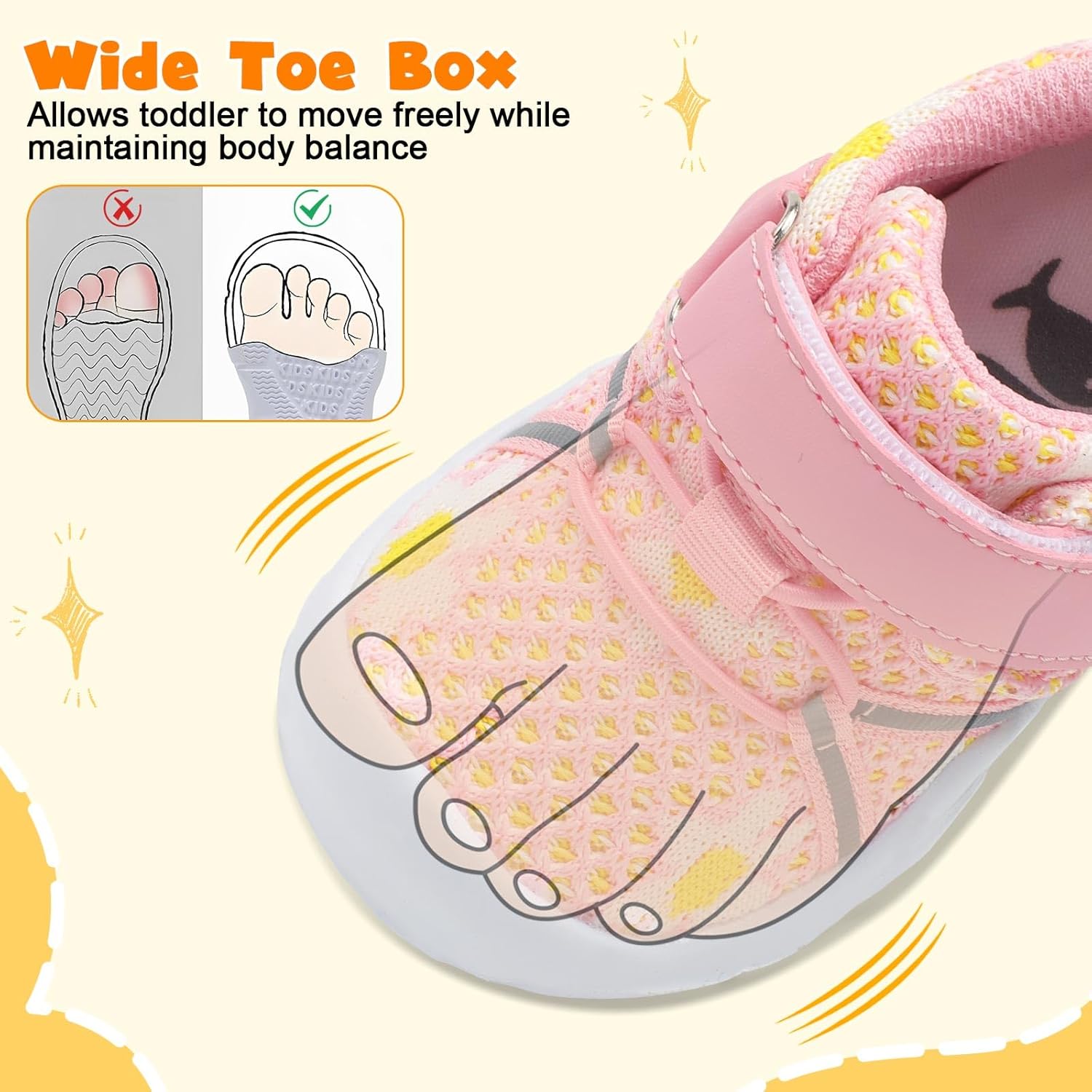 FEETCITY Toddler Sneakers Wide Toddler Shoes Boys Girls Tennis Shoes Sports Running Walking Sneakers - Image 6