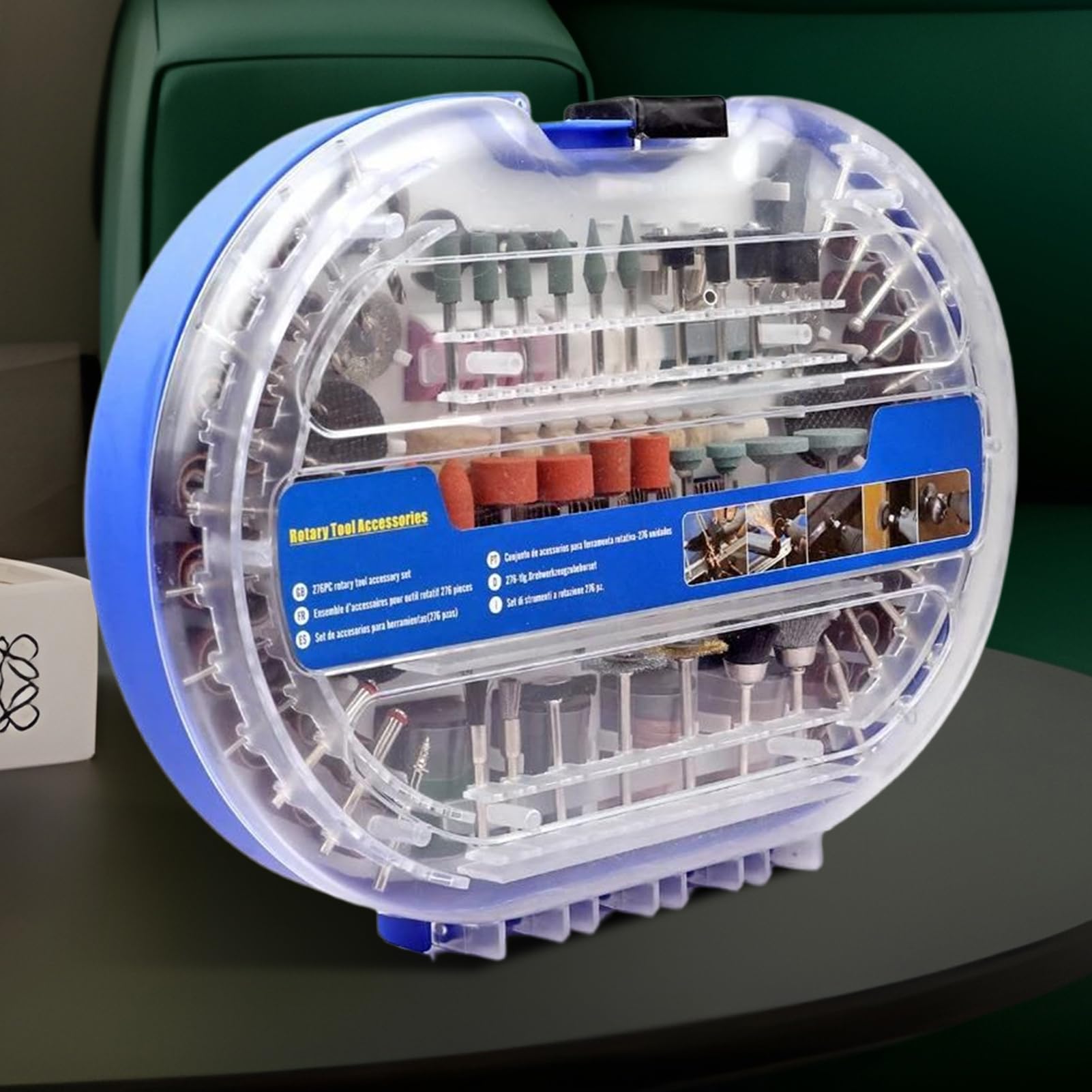 Kit per Utensile Rotante 276 Pezzi di con | Attacchi per Utensili Rotanti per Levigatura, Molatura, Intaglio, Lucidatura, Foratura, Incisione, Riparazioni