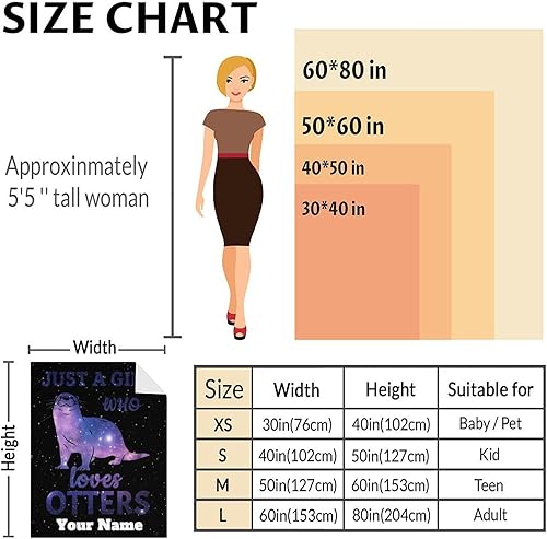 Miniatura 9 de Manta de regalo de nutria, 40 x 50 pulgadas, bonita manta para adultos y niños, mantas negras de felpa suave para cama, sofá y viajes