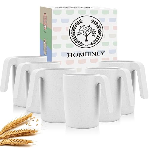 Homienly Coffee Mug Set - Wheat Straw Cups, Alternative to