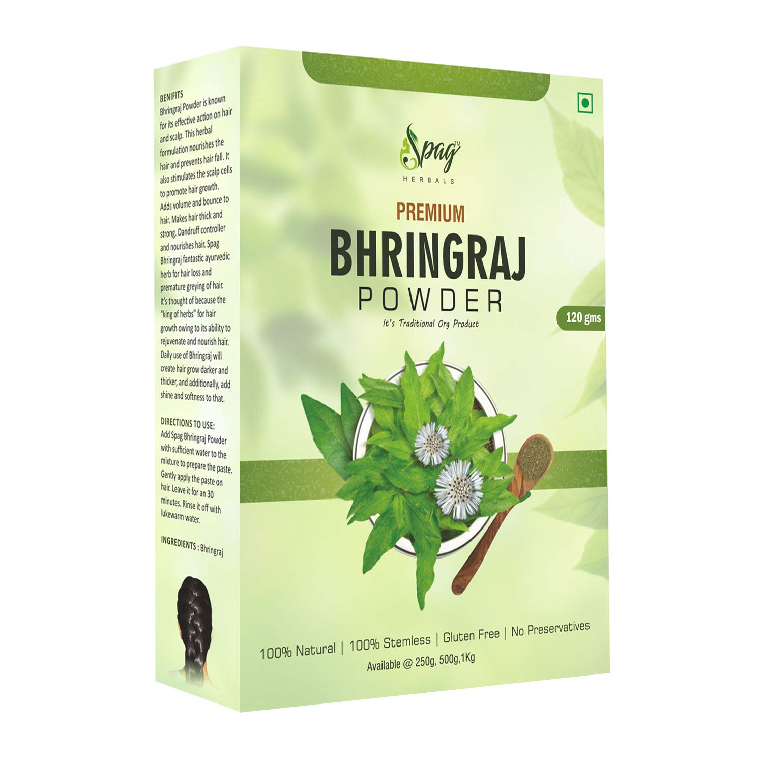 Spag Herbals Premium Organic Bhringraj Hair care Powder (120g)