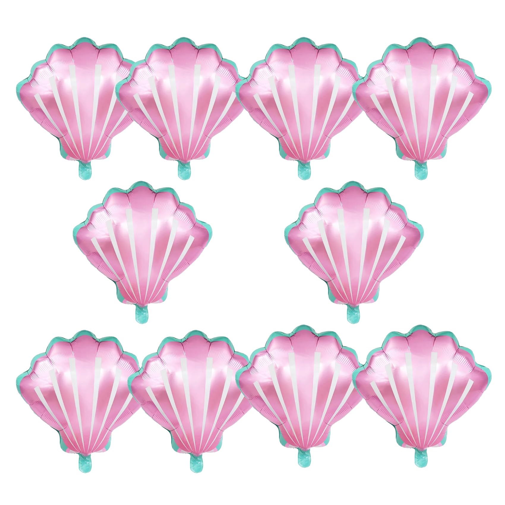 Sea Shells Balloons Multi-color Sea Shells Foil Mylar Balloon for Birthday Ocean Themed Party Decoration Supplies (Pink)