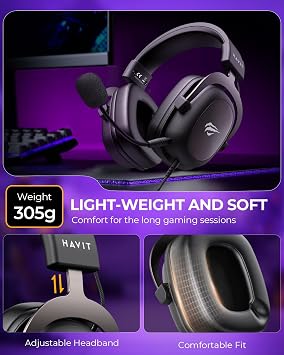 Havit Gamenote H2002D 53mm Speaker Gaming Oyuncu Kulaklığı Gelişmiş Ayarlanabilir Mikrofon
