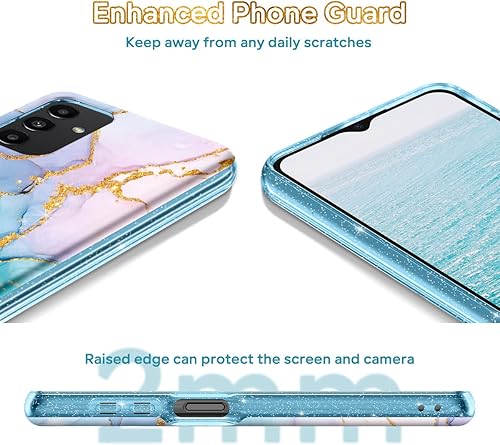 Miniatura 6 de Hekodonk Funda para Samsung Galaxy A13 5G, resistente con anillo de rotación, soporte magnético para automóvil, cuerpo completo, protección a prueba