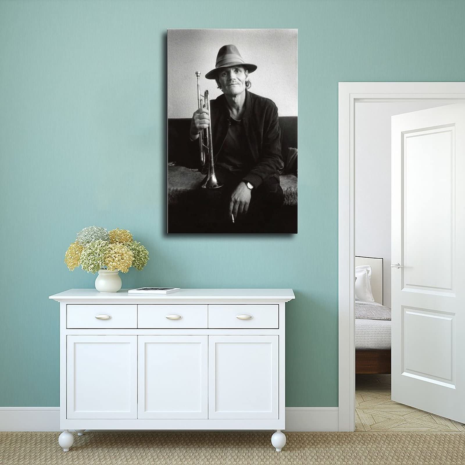 Poster Su Tela Di Chet Baker 30x45 Cm, Stampa Artistica Estetica Per Decorazione Murale Moderna
