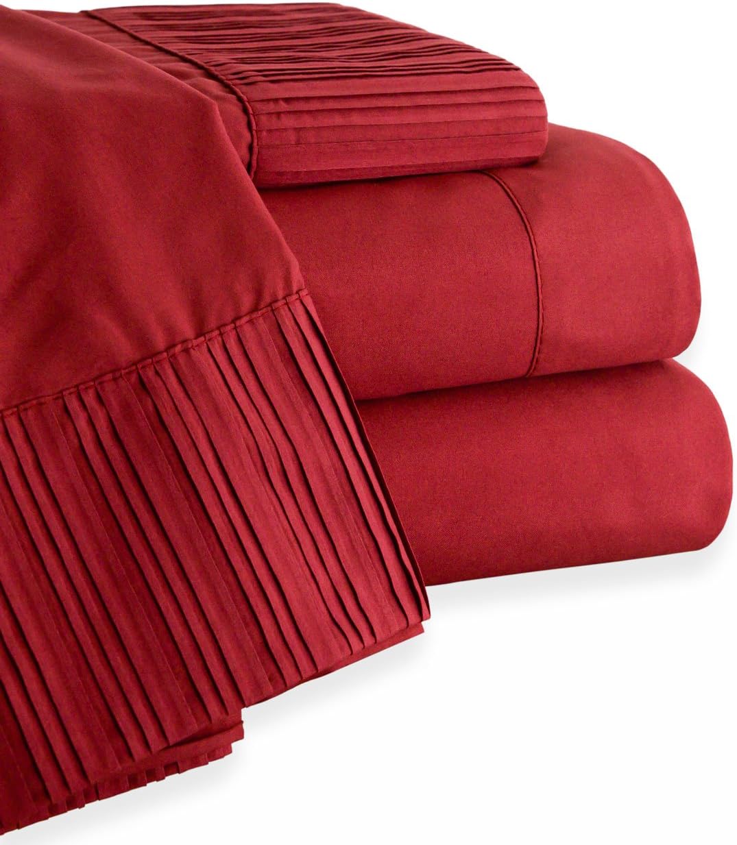 Trade Linker Luxury Collection 4-Piece Sheet Set, California King, Burgundy