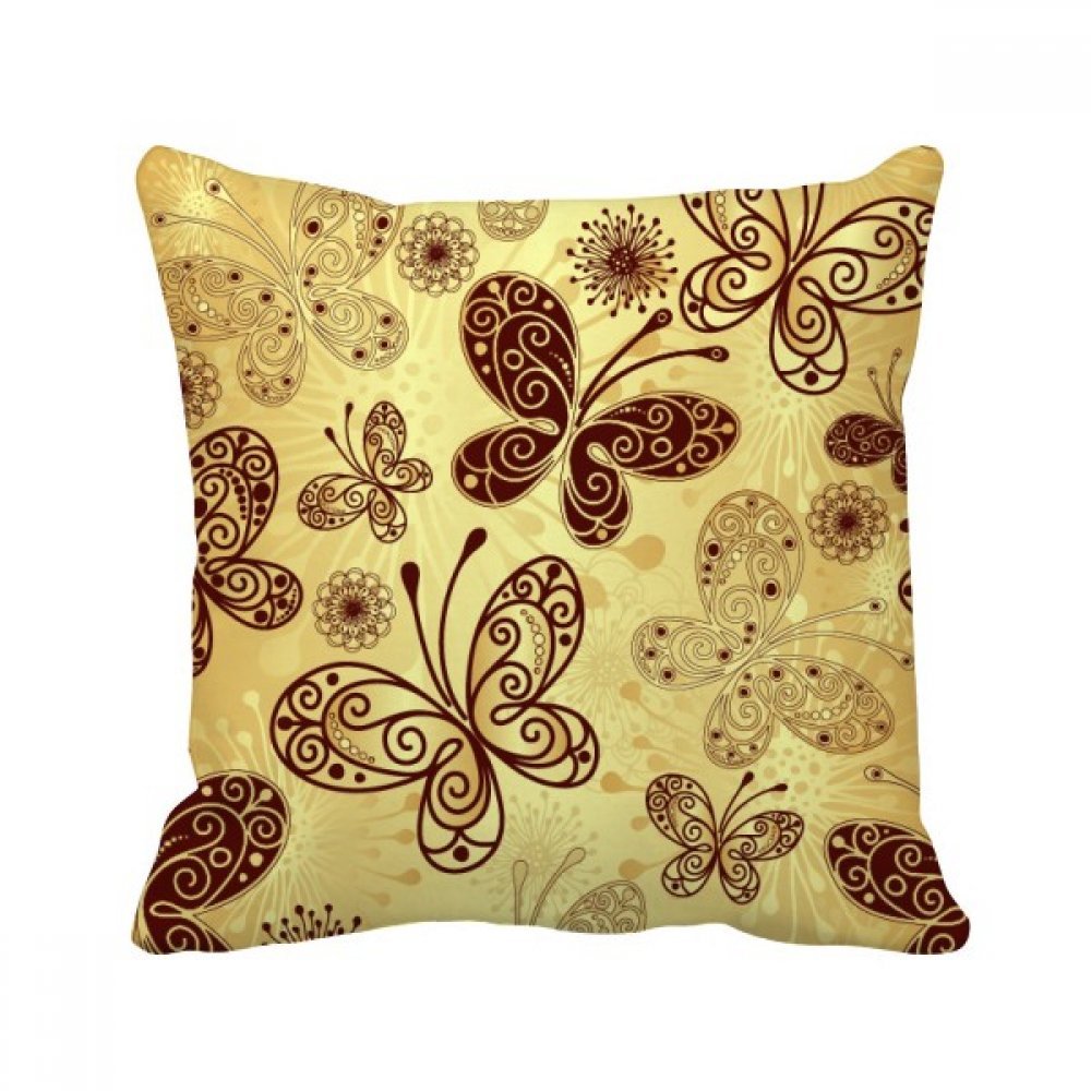 Coussin papillon rose 40x40 cm idée cadeau déco originale oreiller de canapé