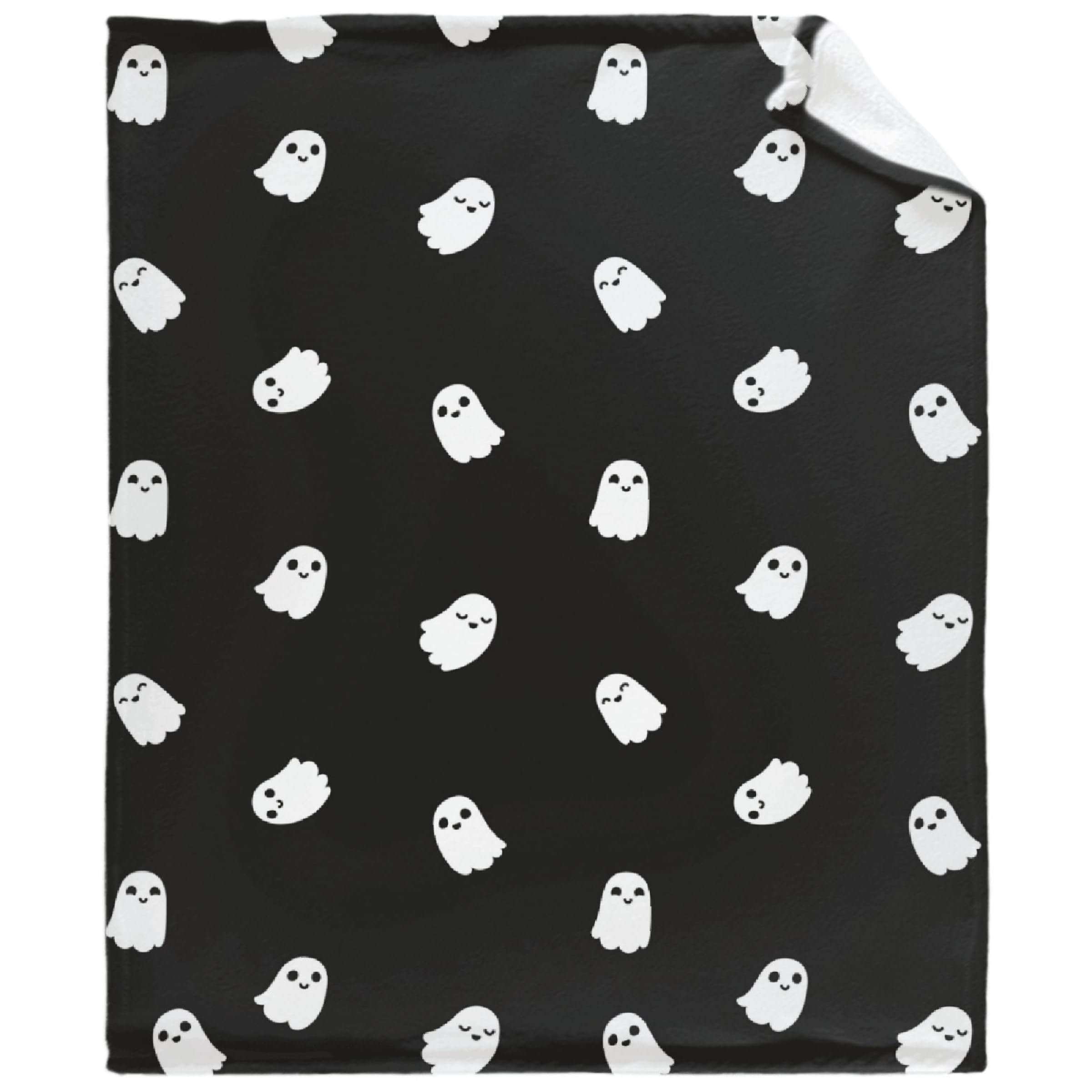 Halloween Ghosts Fleece Throw Blanket - Super Soft, Cozy Flannel, Air Conditioning, 80x60 Large for Adults