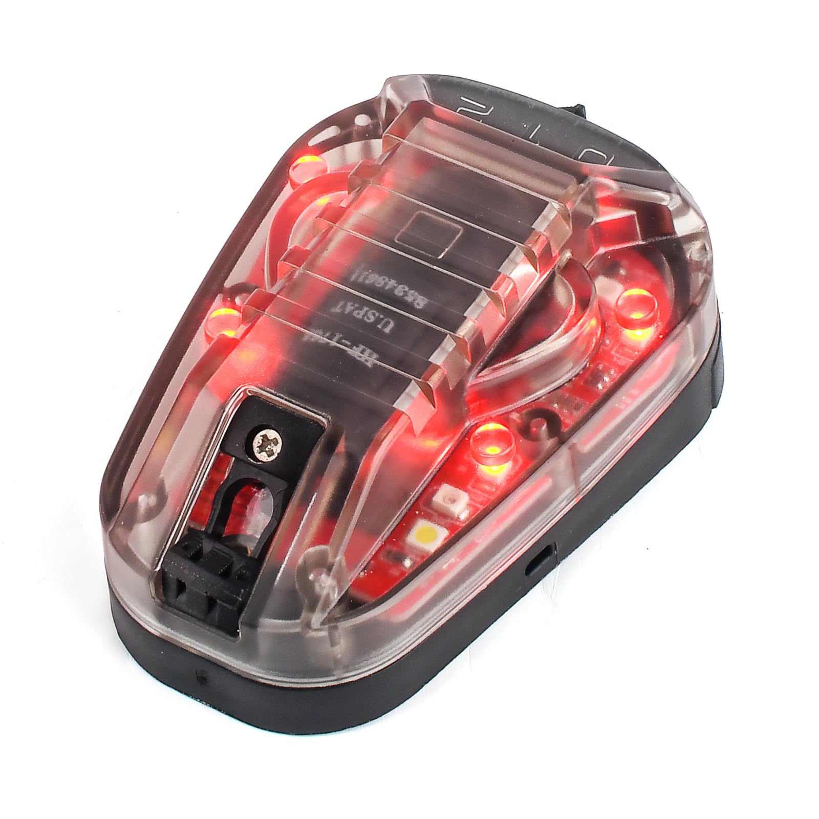 Sbgjmy Red Tactical Helmet Signal Light, 4 Modes With Visible Led/Ir/Strobe Light, Outdoor Sports Survival Light With Velcro Fast Helmet Lamp (Red)