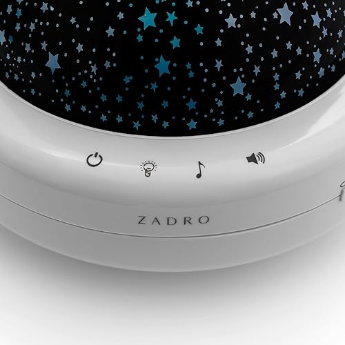 Miniatura 3 de Zadro Luz nocturna LED de estrella para habitación de niños, proyector de estrellas con globo de noches estrelladas multicolor y variedad de sonidos