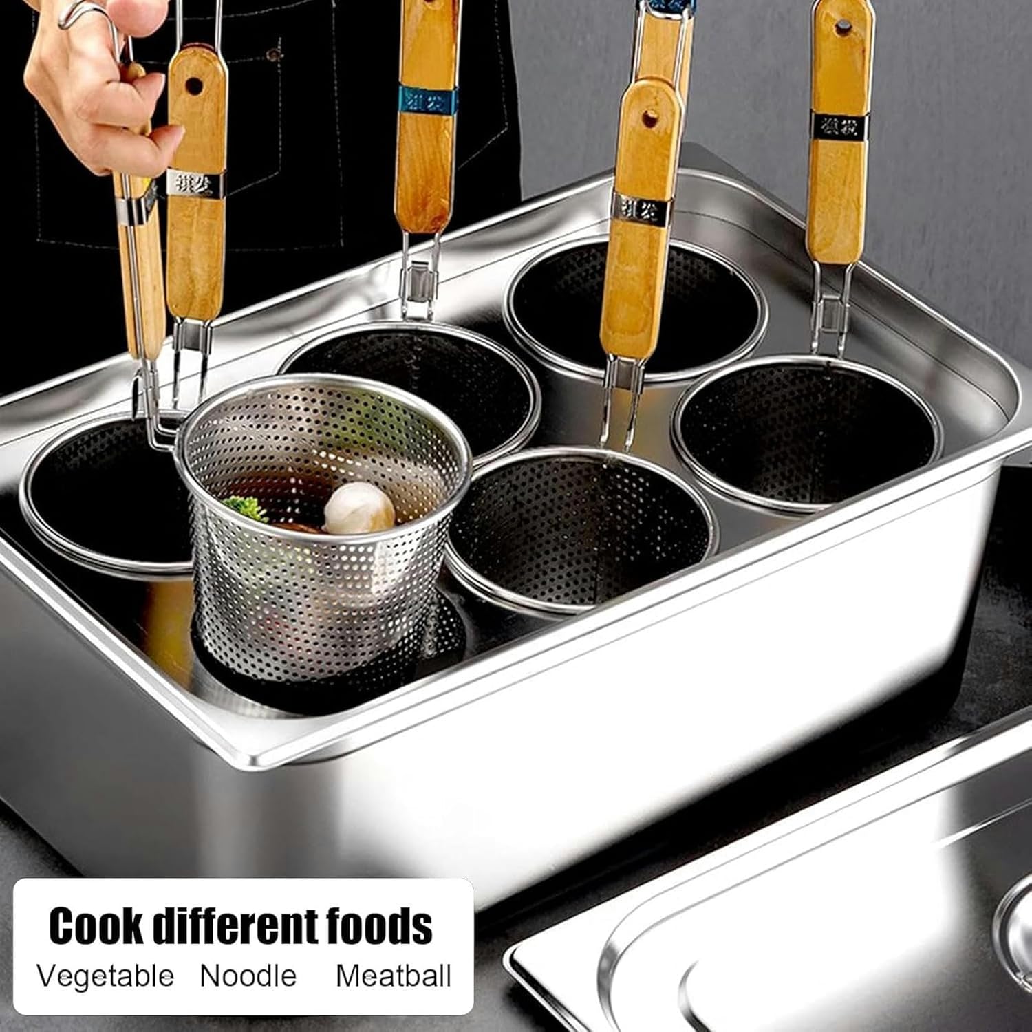 Pasta Pots Pasta Cooker, 2/4/6 Holes Pasta Pot With Strainer Insert, Stainless Steel Square Soup Pot With Lid For Noodle Vegetable Dumpling, Commercial Cooking Pot Set For Gas Stoves Induc