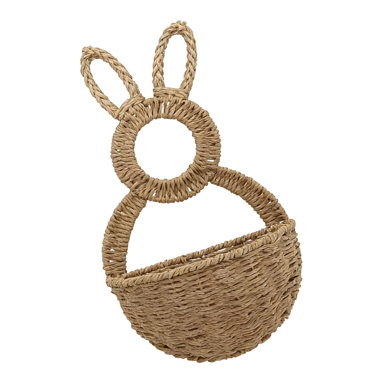 Panier suspendu lièvre rangement entrée en plastique tressé pour porte