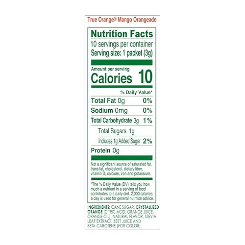 Miniatura 2 de True Citrus Naranja, mango, 1.06 oz, (paquete de 10, 0.11 oz cada uno)