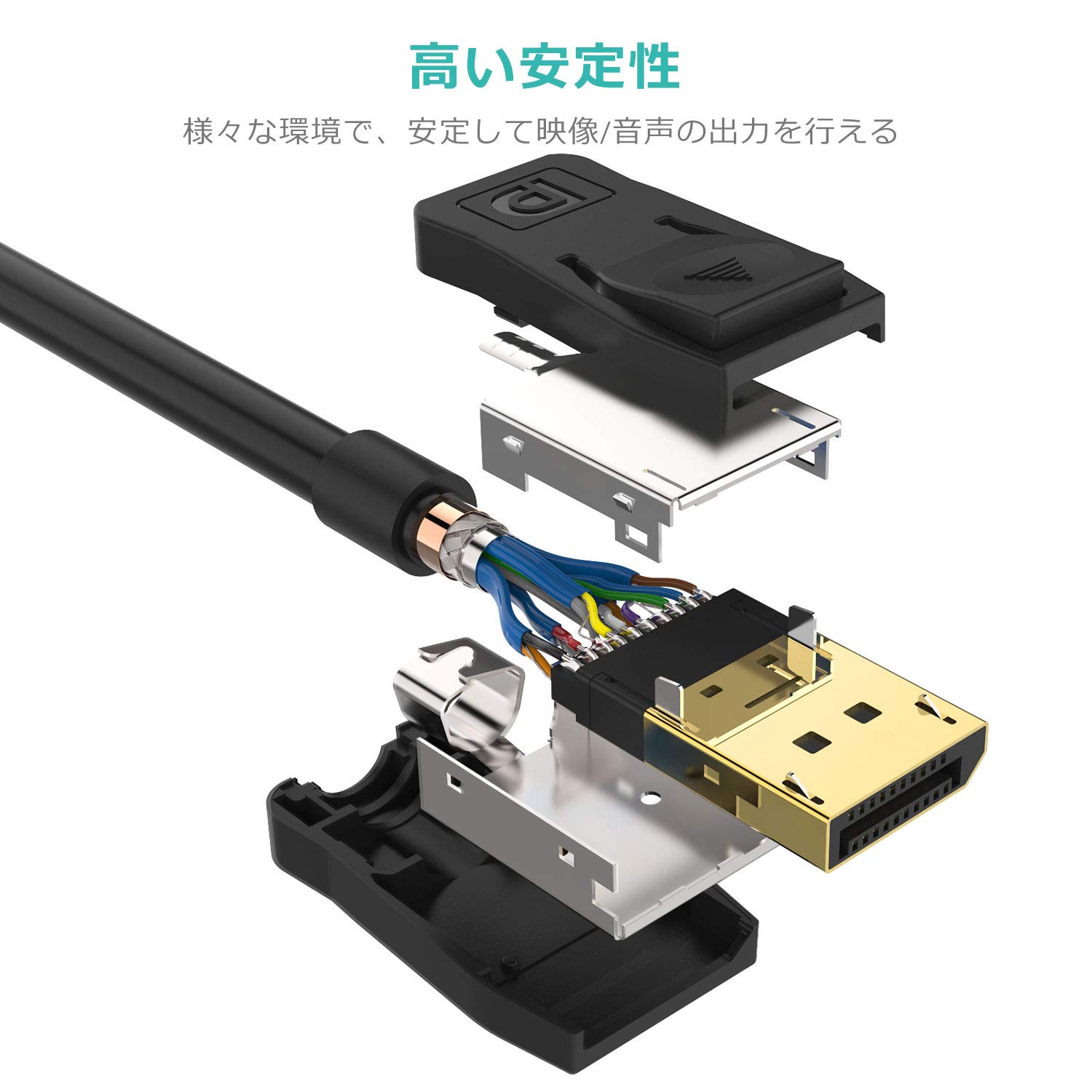 Amazon | Syncwire DisplayPort-HDMI変換 ケーブル 2M【4K解像度
