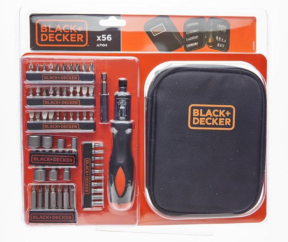 BLACK+DECKER A7104-XJ 56 Pc Magnetic Screw Driving Kit with