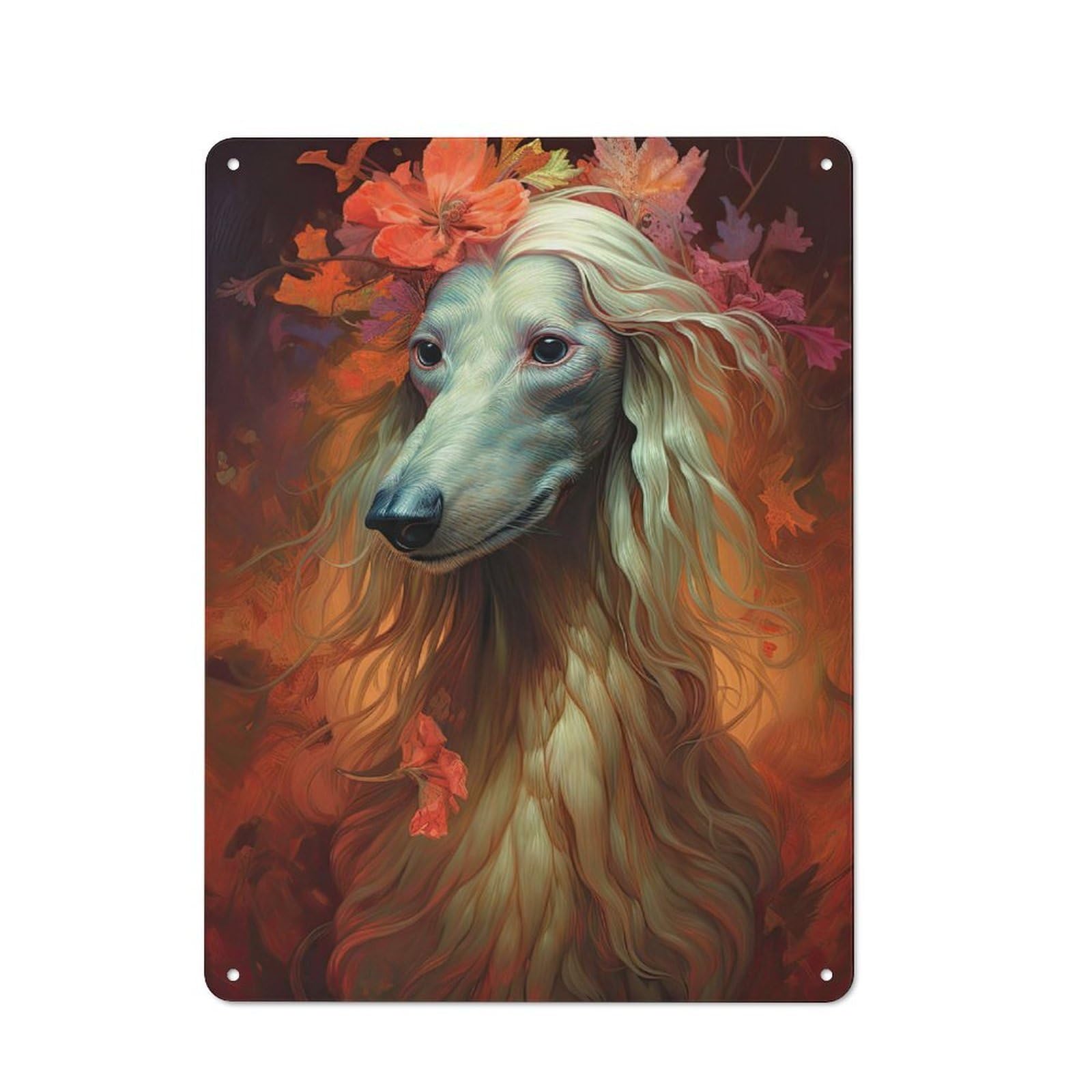 Junmoney The Reserved Afghanhound Vintage Metal Wall Sign 40X30cm For Garage Or Workshop, For Metal Sign Collectors, For Garage And Workshop Walls