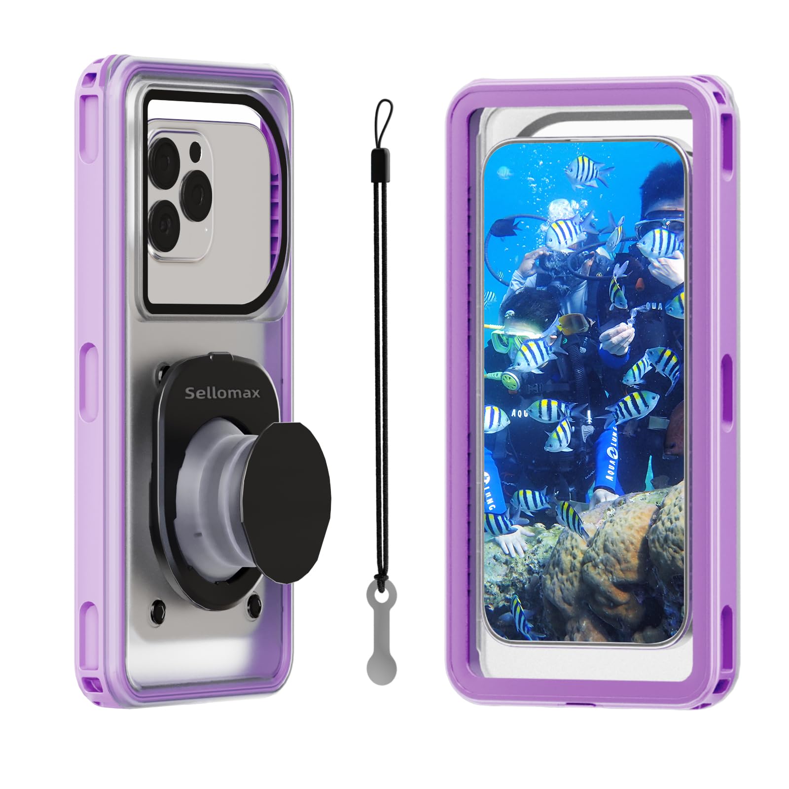 Premium Waterproof Phone Pouch with Lanyard,7.5'' Floating Waterproof Phone Case/Bag for Snorkeling IPX8/Underwater HD Photo/Touch Compatible with