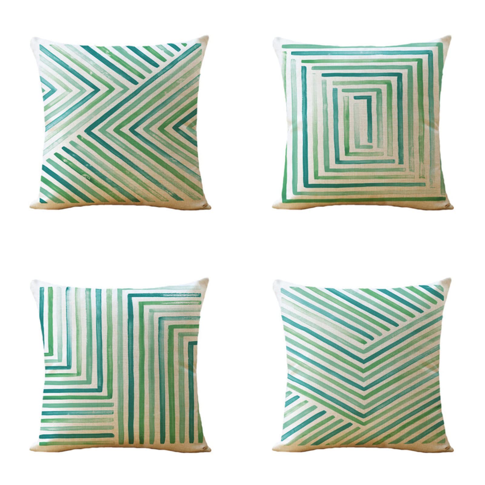 Housses de coussin de canapé vert pour un salon moderne et chaleureux