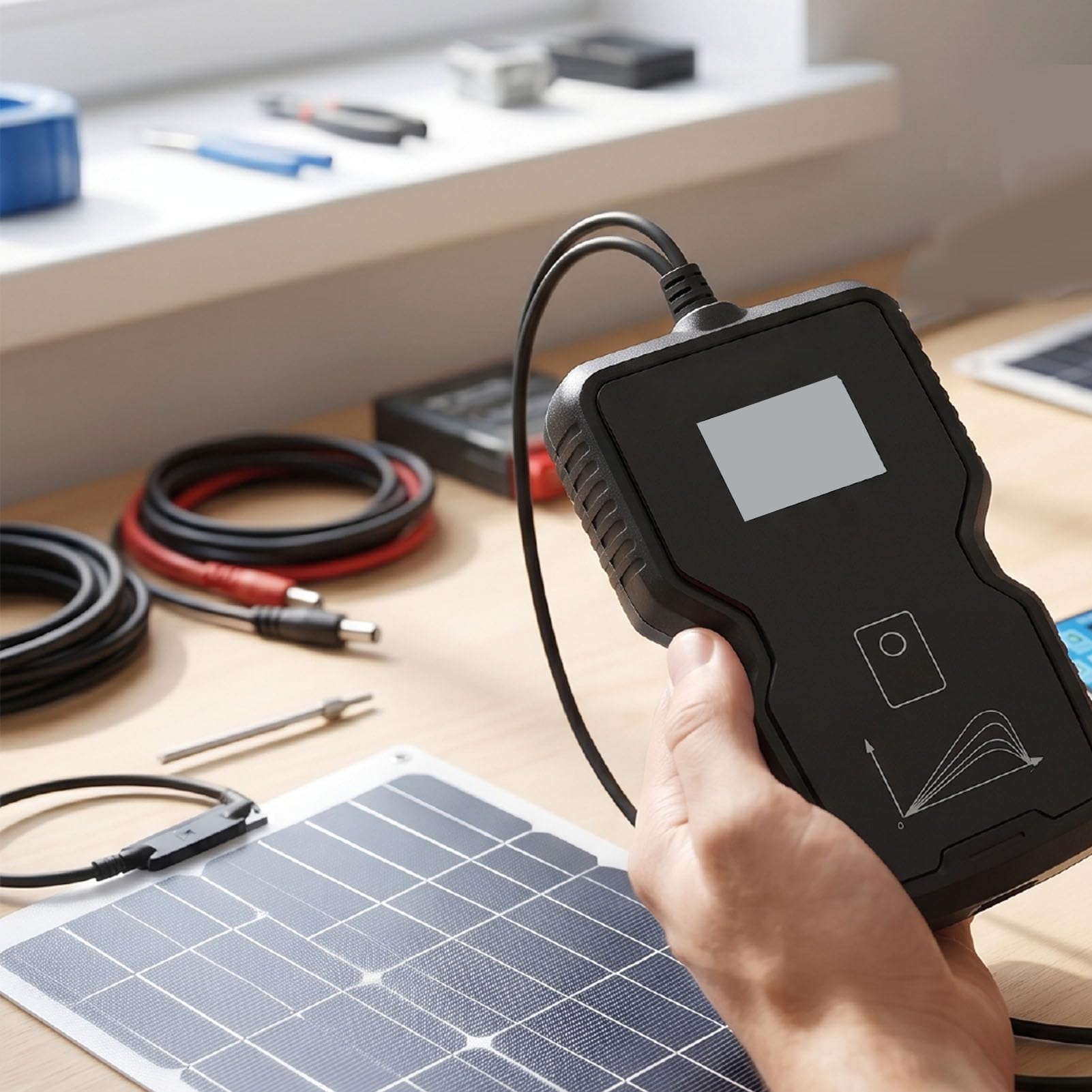 Fafeicy Tester per Pannelli Solari MPPT Multimetro Fotovoltaico da 10000 W