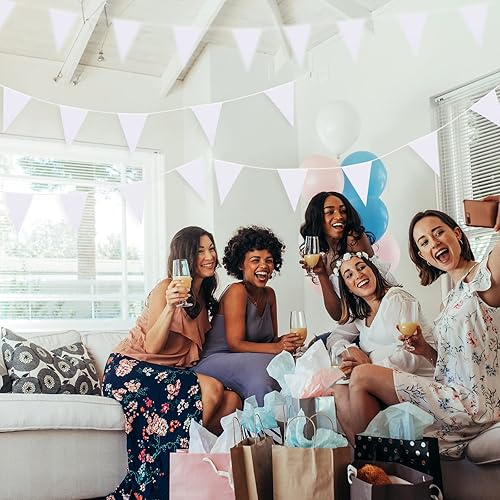 Miniatura 5 de Preboun Banderines de 400 pies sólidos, 240 unidades, guirnalda triangular para colgar, guirnalda a granel para gran apertura, carnaval, fiesta de