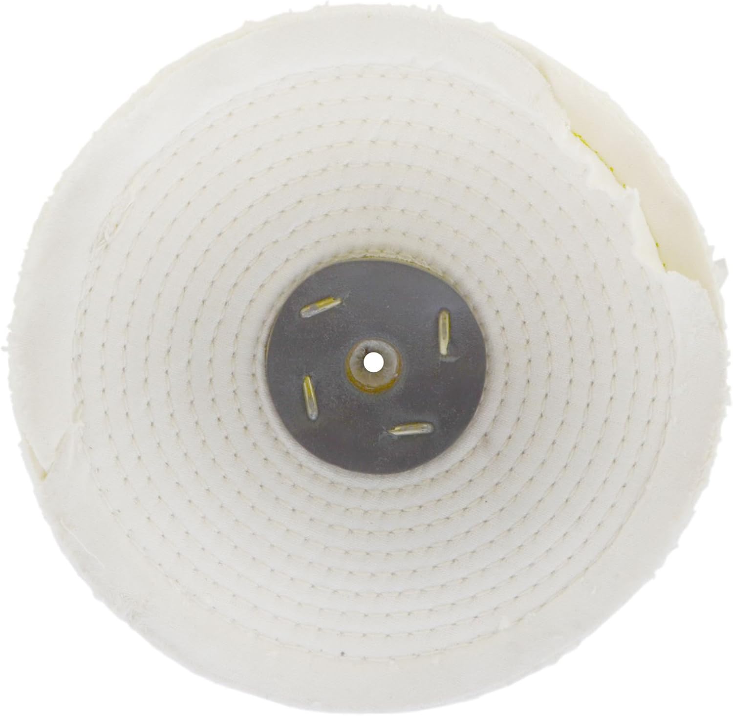 White Close Stitched Metal Polishing Buffing Mop 8" x 2" 4 section 2nd Stage