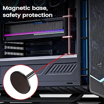 Gpu サグ防止ブラケット,調節可能な滑り止めマグネット式ユニバーサルホルダー - グラフィックカード補助器具 - Pc デスクトップ サーバー構築 ビデオ撮影 デスク周り ゲーミング環境 オフィス機器用