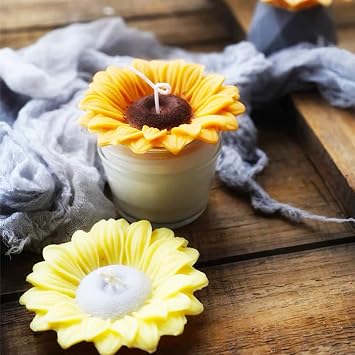 6 PCS 3D Chrysanthemum Flower Silicone Mold, Flower Fondant Cake Baking Molds, Chocolate Candy Mold for Party Baby Shower Cake Decoratin Clay,Soap Crafting Projects 6pcs