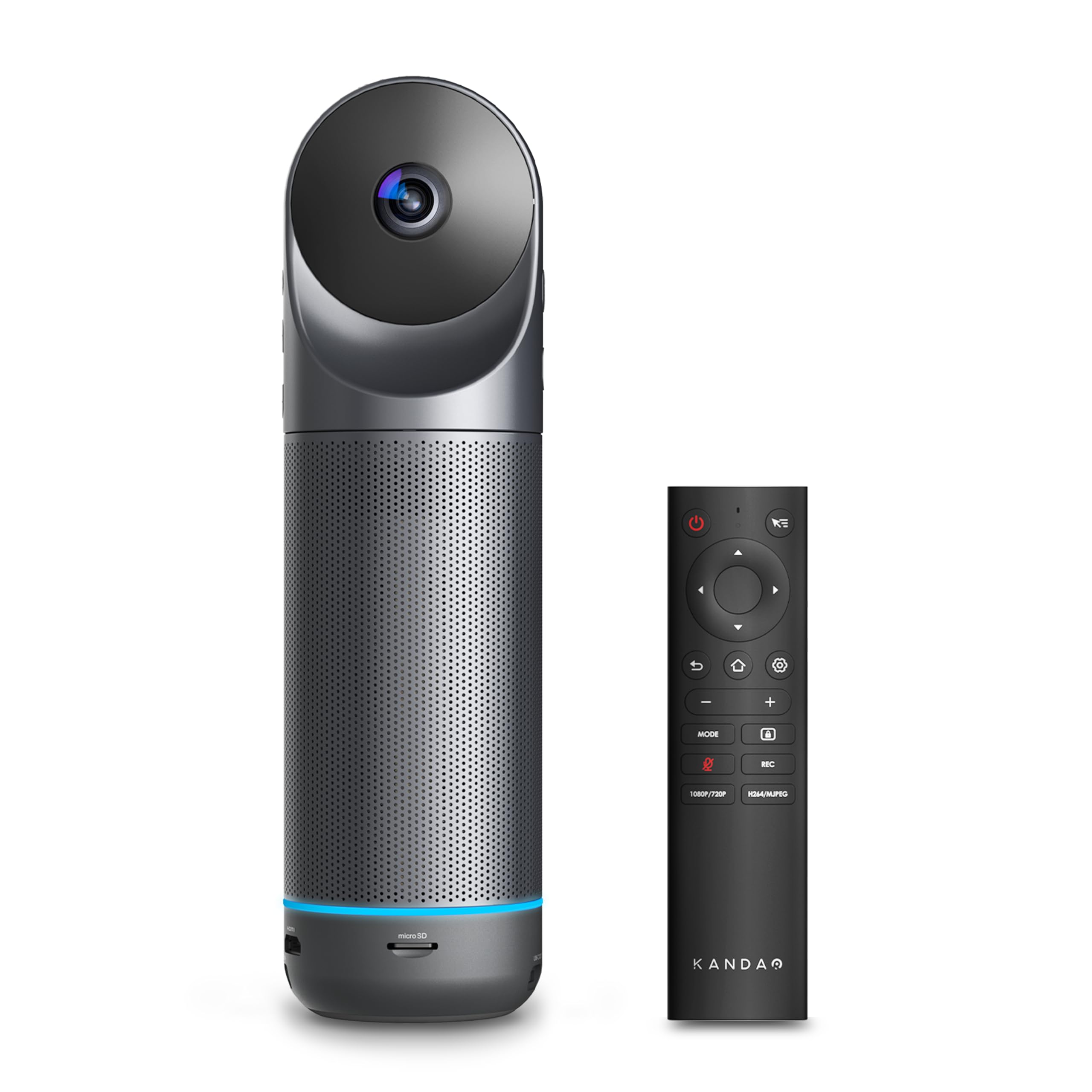 KanDao Meeting Pro 360° Videokonferenzkamera All-in-One, 1080P HD mit Omnidirektional-Mikrofon, Intelligenter Sprecher-Fokus & Auto-Zoom, 5,5m Reichweite, Plug & Play für Zoom, Teams & Skype