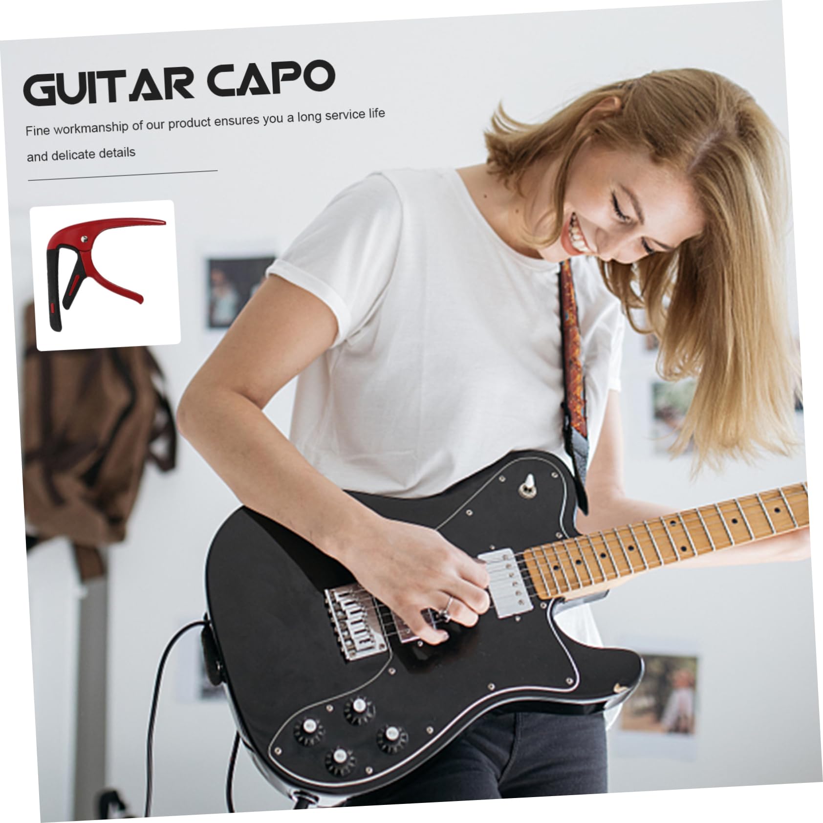 3sätze Professioneller Gitarren-kapodaster Für Akustik Gitarre Sowie Ukulele Inklusive Plektrum Stabil Und Leicht Zu Bedienen