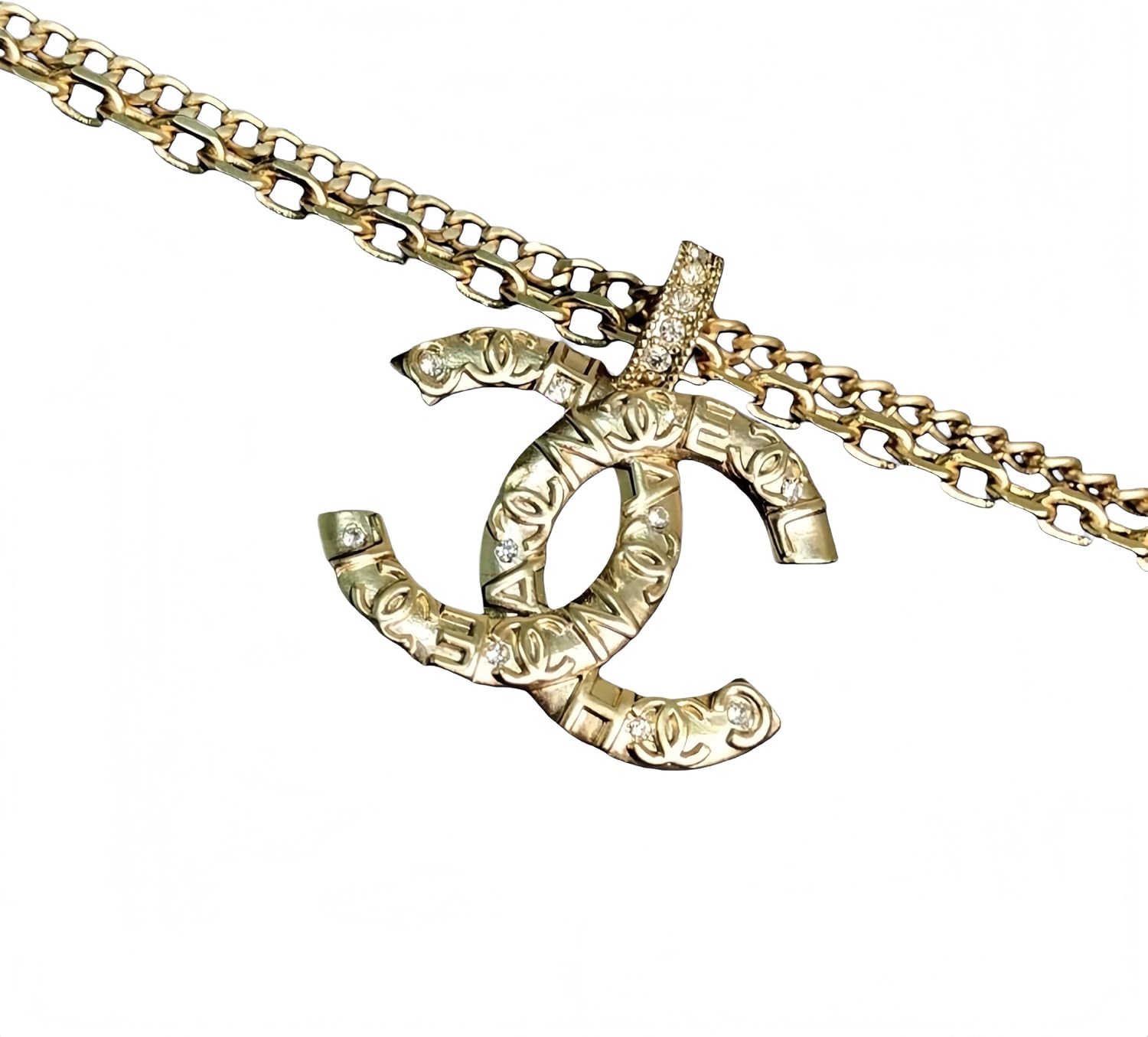 BUENAVO 18K Gold-Plated Double-Layer Stacked Necklace, Elegant Letter Design, Fashionable Valentine's Day Jewelry Gift, Trendy Necklace For Women - Image 2