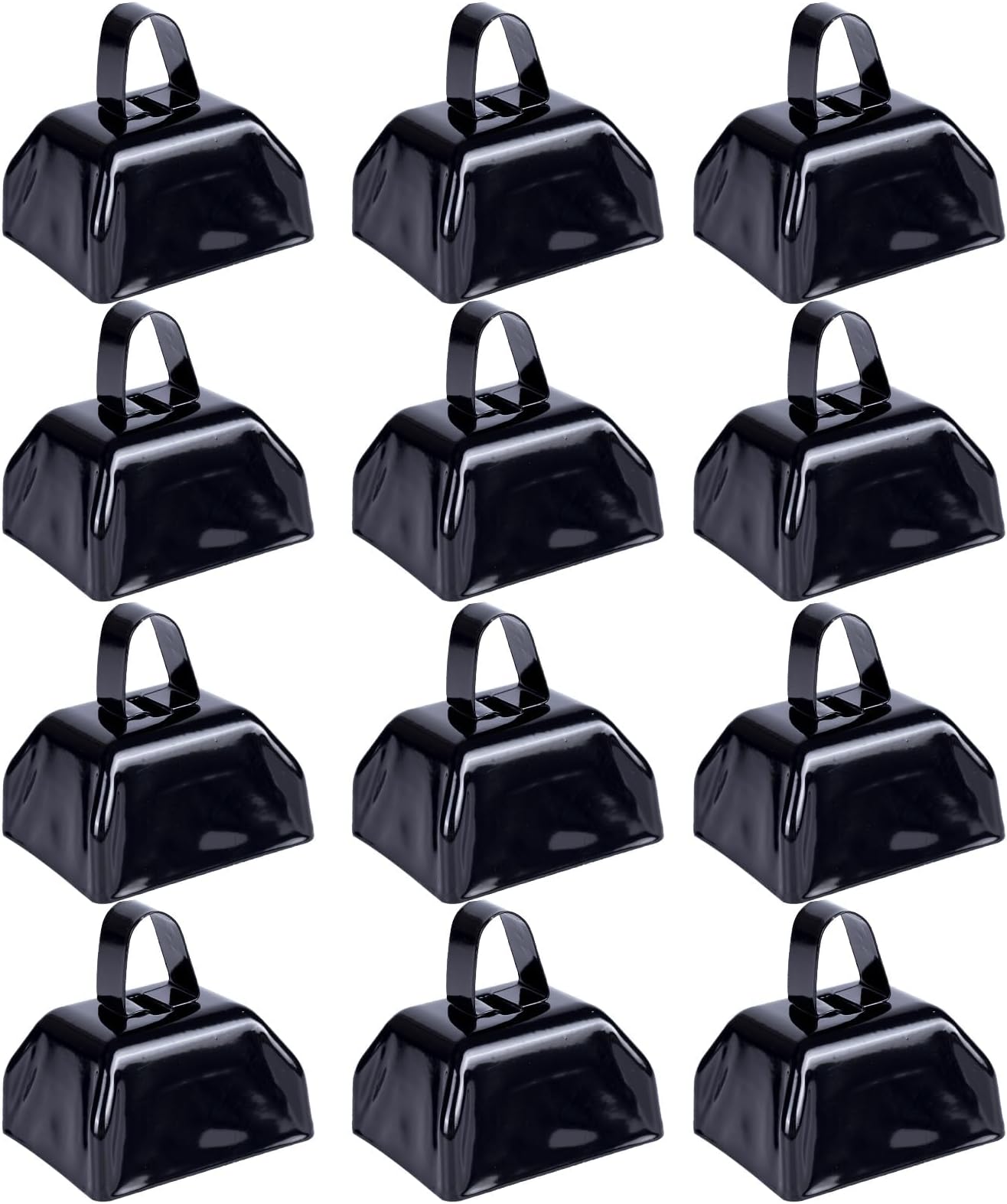 Kigley 6 Pcs Cow Bell with Handle Cow Bells Noise Makers Cheering Bell for