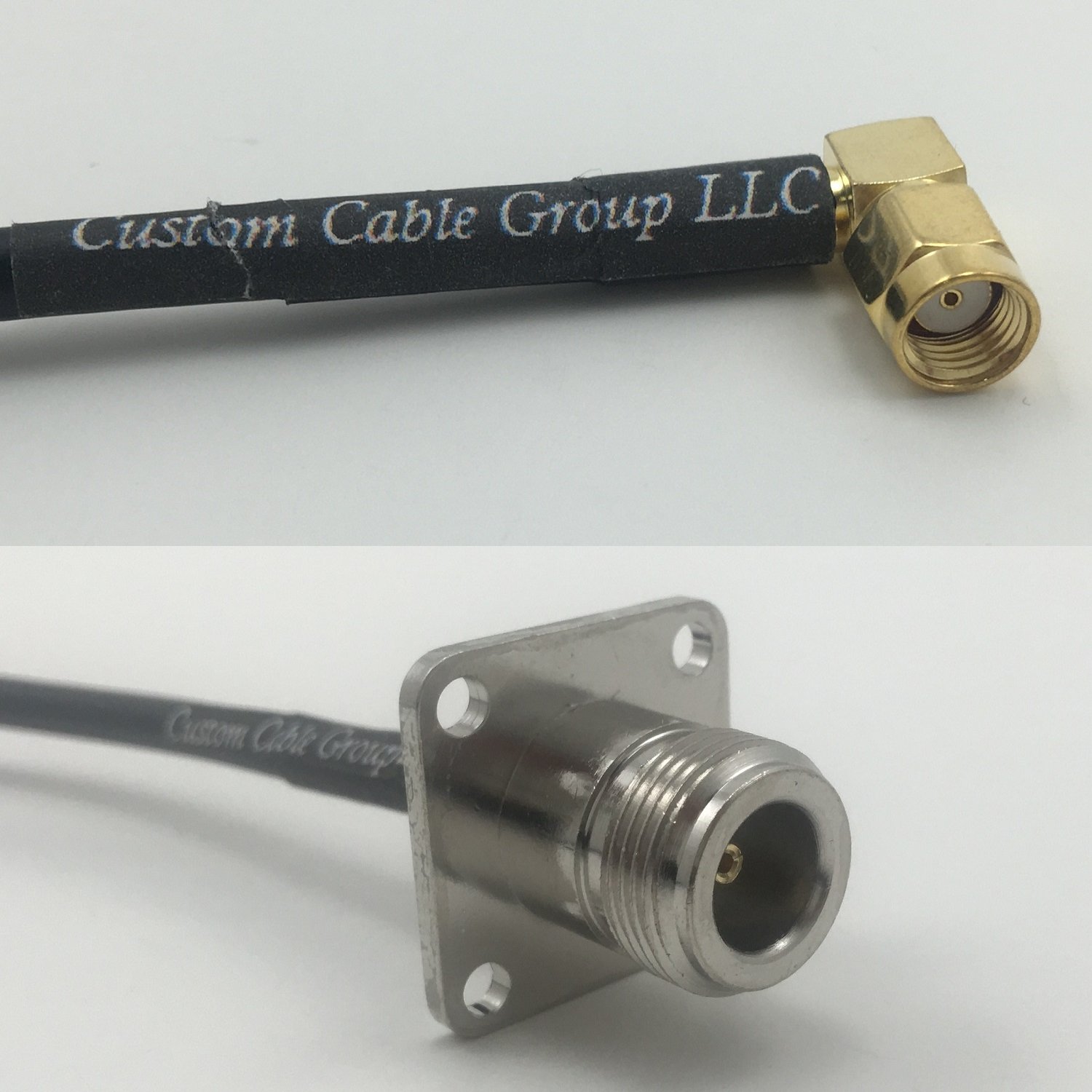 3 feet RG405 RP-SMA MALE ANGLE to N FLANGE FEMALE Pigtail Jumper RF coaxial cable 50ohm Quick USA Shipping