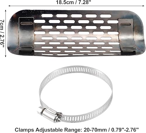 Miniatura 3 de X AUTOHAUX 1 Unidades universal de escape de motocicleta escudo de calor protector de tubo de escape protector silenciador tono cobre