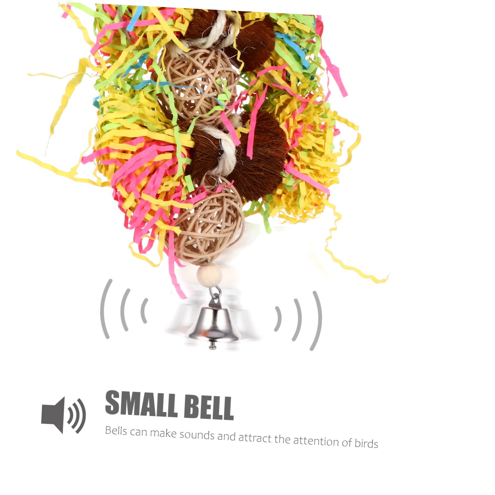 Yardwe 6piezas Juguetes para Aves De Lijado Accesorios Colgantes para Jaulas De Periquitos y Juguetes De Masticación Interactivos para