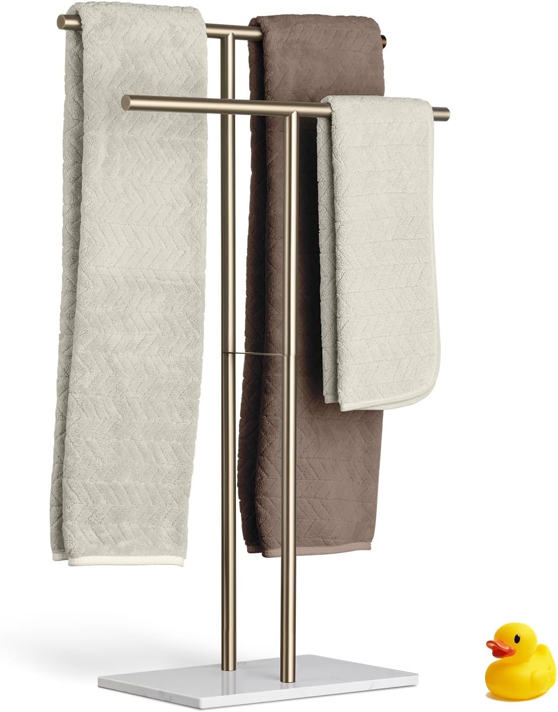 Towel Stand – Freestanding Towel Rack for Bedroom & Bathroom, Heavy-Duty Towel Drying Rack with Sturdy Base, Stylish Modern Free Standing for Spa & Home 1.6'x2.7'x0.7'