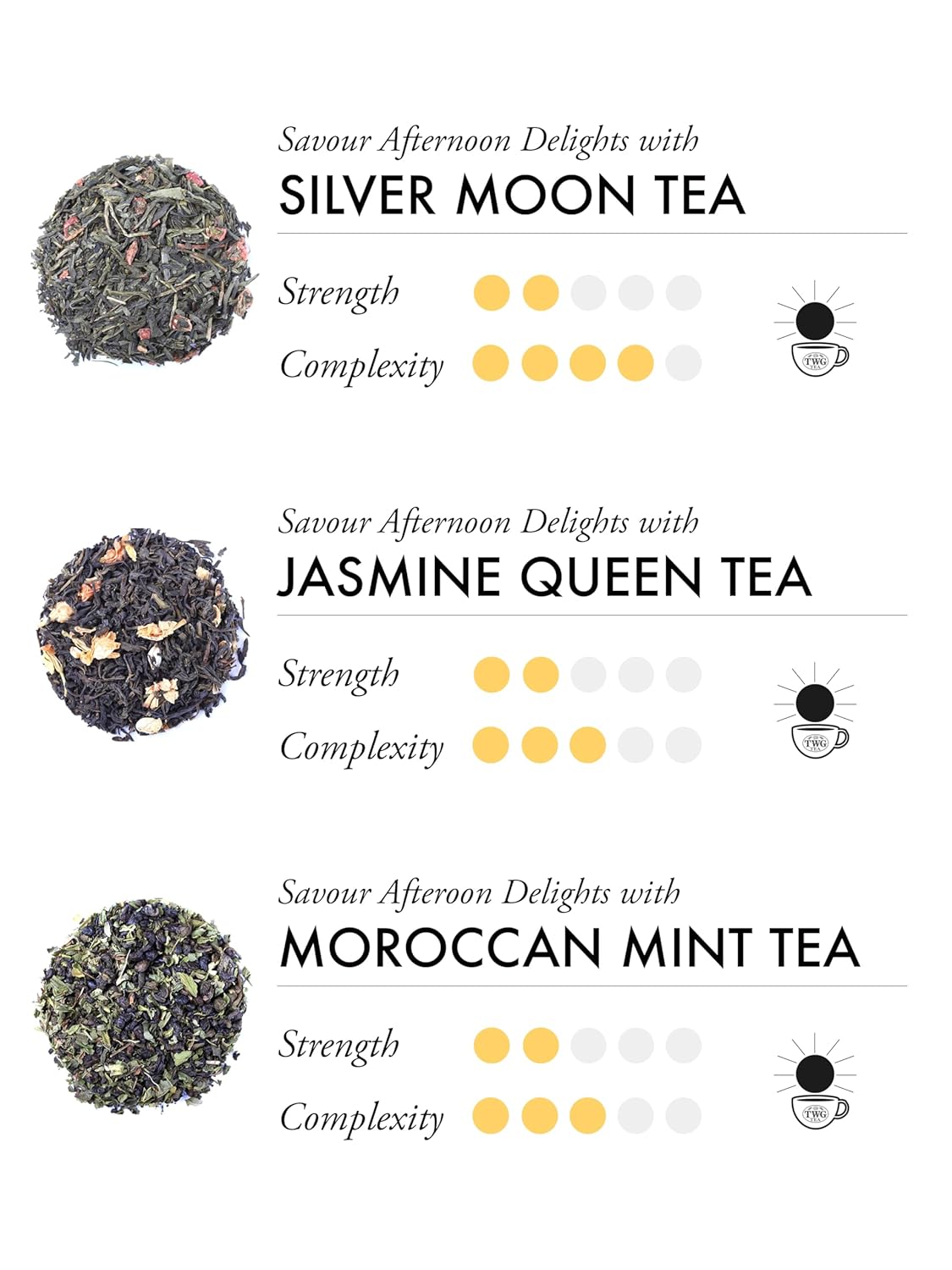 TWG Tea | Empire Tea Selection | 6 Varieties | Exclusive Tea Blends | 30 Hand Sewn Cotton Teabags | Gift Set