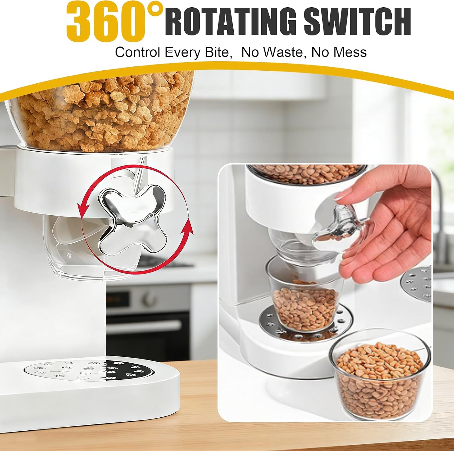 Cereal Dispenser 2 L, Airtight Cereal Dispenser for Organising the Kitchen Storage Room, Cereal Dispenser, Set of 2, Airtight Containers for Cereal, Rice, Grains, Sweets, Coffee Beans image 5