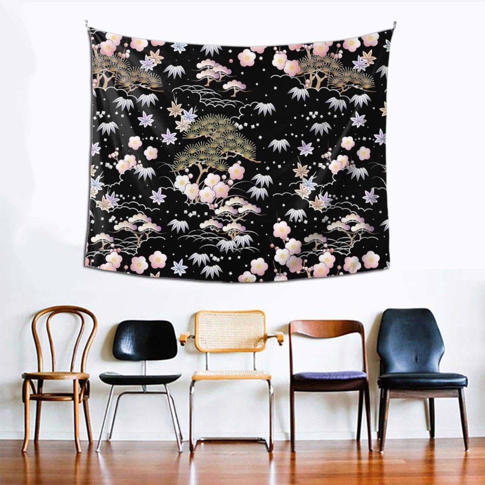 Amazon.co.jp: 松竹梅の和柄 タペストリー 壁掛けタペストリー 壁飾り