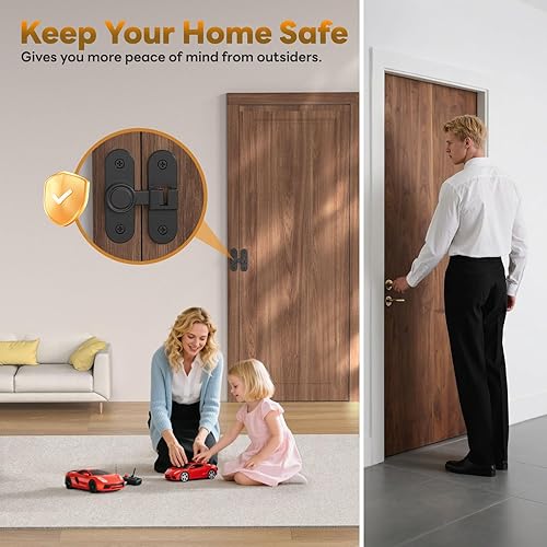 Miniatura 5 de Cerraduras de puerta de granero, cierre de puerta abatible de ángulo recto de 90180 grados para dormitorio, jardín, gabinete, cerradura de puerta