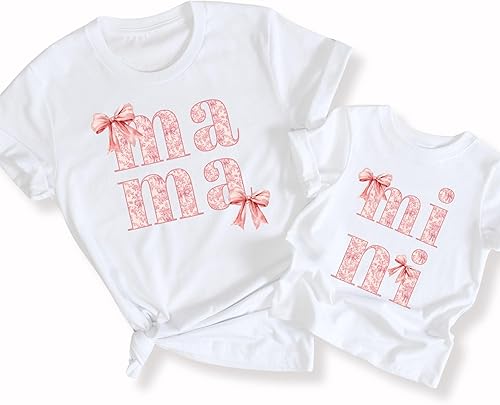 Mommy and Me Matching Outfits  Boho Rainbow Shirts  Short Sleeves Mama and Mini Shirts Matching Gift for Her  Cotton Mother's Day Outfit For Baby