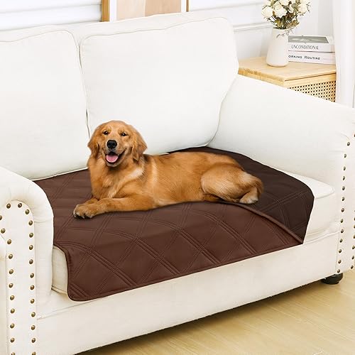 Miniatura 118 de Smiry Manta Impermeable para Cama de Perro 30x70, Manta Suave Reversible para Mascotas, Cubierta Lavable a Prueba de Fugas para Sofá de Gatos y Azul