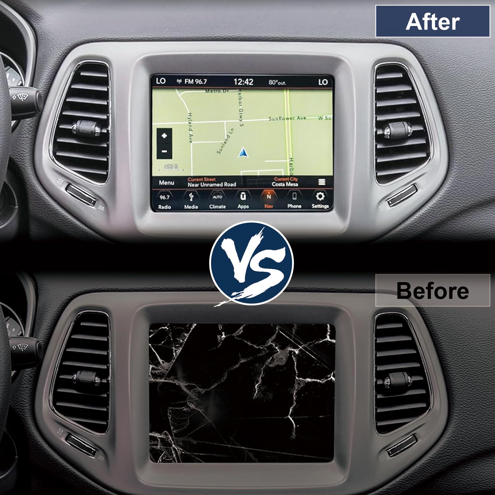 8.4" LCD Schermo Radio Navigation per Chrysler Dodge Jeep LA084X01(SL)(01) LA084X01 (SL) (02) LCD Display Touch Screen Sostituzione Schermo per auto LA084X01-SL01 LA084X01-SL02, Not per Uconnect 4