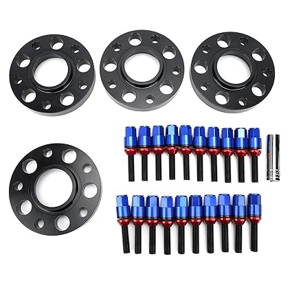 Staggered Wheel Spacers Kit, Anti overturning Hub Centric Wheel Spacers 20pcs Extended Lug Bolts for Automobile Accessory