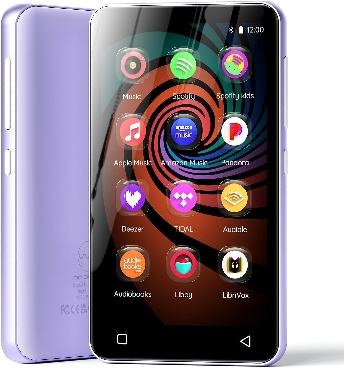 Reproductor de música Android con altavoz, hasta 1 TB (morado puro)
